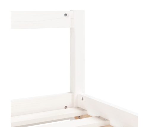 vidaXL bērnu gultas rāmis ar atvilktnēm, balts, priedes masīvkoks