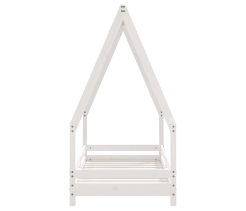 vidaXL bērnu gultas rāmis, priedes masīvkoks, 70x140 cm, balts