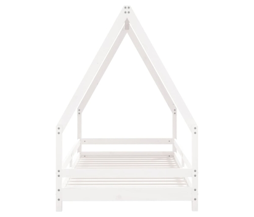 vidaXL bērnu gultas rāmis, balts, 90x190 cm, priedes masīvkoks