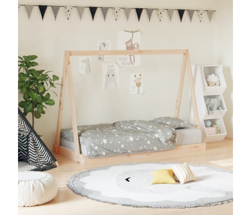 Bērnu Gultas Rāmis, 80X160 Cm, Priedes Masīvkoks Vidaxl