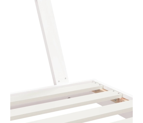 vidaXL bērnu gultas rāmis, balts, 90x200 cm, priedes masīvkoks