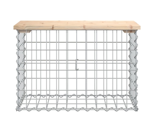 vidaXL dārza sols, gabiona dizains, 63x31,5x42 cm, priedes masīvkoks