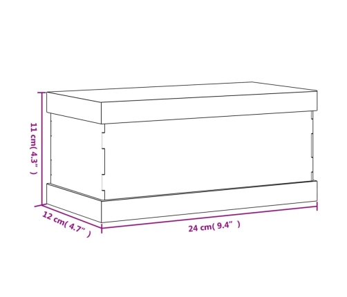 vidaXL vitrīnas kaste, caurspīdīga, 24x12x11 cm, akrils