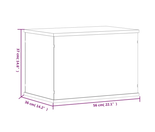 vidaXL vitrīnas kaste, caurspīdīga, 56x36x37 cm, akrils