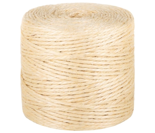 vidaXL virve, 4 mm, 100 m, 100% sizals