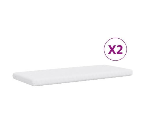 vidaXL dīvāngulta ar matraci, melns audums, 80x200 cm