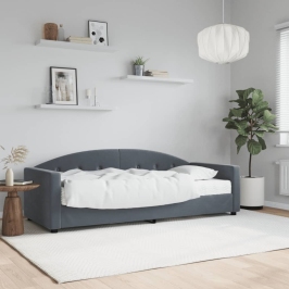 Dīvāngulta Ar Matraci, Tumši Pelēks Samts, 80X200 Cm Vidaxl Dīvāngulta Ar Matraci, Tumši Pelēks Samts, 80X200 Cm Vidaxl
