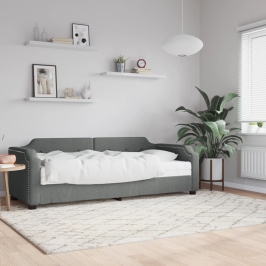 Dīvāngulta Ar Matraci, Tumši Pelēks Audums, 80X200 Cm Vidaxl