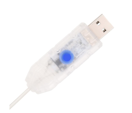 vidaXL mākslīgā Ziemassvētku eglīte, 50 LED, balta, 120 cm