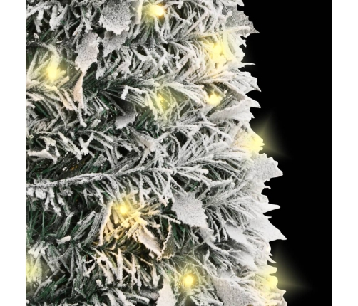 vidaXL mākslīgā Ziemassvētku egle ar sniegu, 200 LED, 210 cm