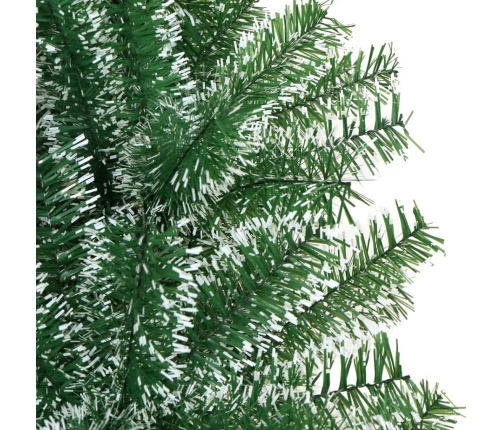 vidaXL mākslīgā Ziemassvētku egle ar sniegu, zaļa, 210 cm