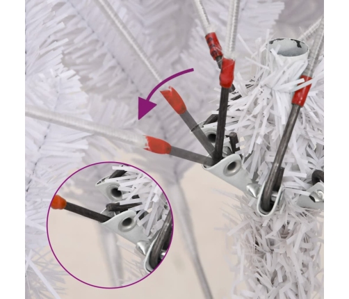 Mākslīgā Ziemassvētku Egle Ar Statīvu, Balta, 270 Cm Vidaxl