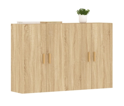 vidaXL sienas skapīši 2 gab., ozolkoka krāsa, inženierijas koks