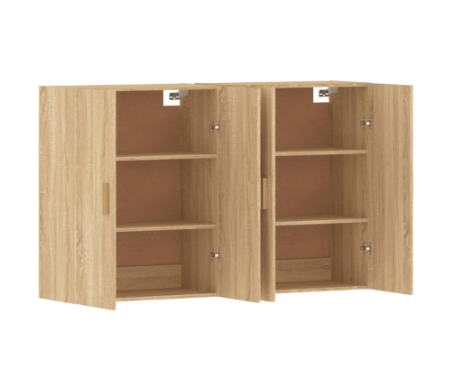 vidaXL sienas skapīši 2 gab., ozolkoka krāsa, inženierijas koks