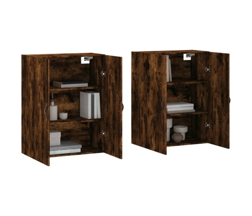 vidaXL sienas skapīši, 2 gab., ozolkoka krāsa, inženierijas koks