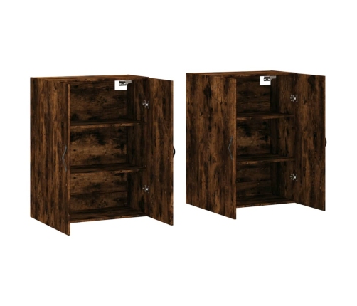 vidaXL sienas skapīši, 2 gab., ozolkoka krāsa, inženierijas koks