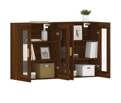 vidaXL sienas skapīši 2 gab., ozolkoka krāsa, inženierijas koks