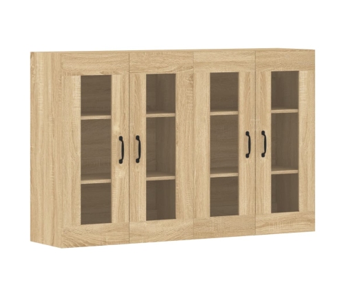 vidaXL sienas skapīši 2 gab., ozolkoka krāsa, inženierijas koks