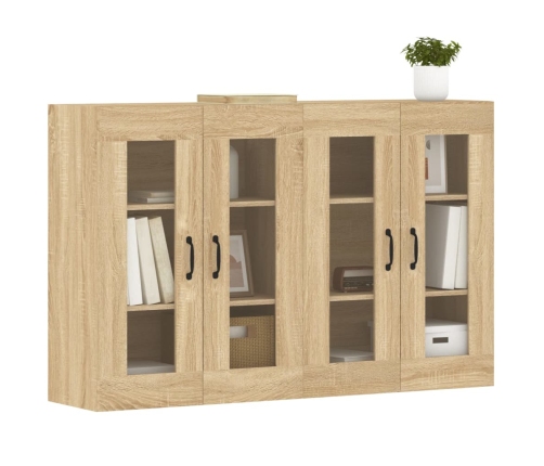 vidaXL sienas skapīši 2 gab., ozolkoka krāsa, inženierijas koks