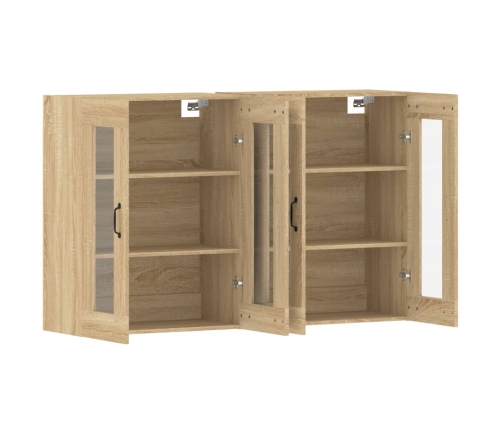 vidaXL sienas skapīši 2 gab., ozolkoka krāsa, inženierijas koks