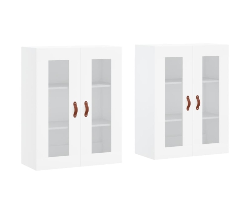 vidaXL sienas skapīši, 2 gab., balti, inženierijas koks