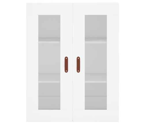 vidaXL sienas skapīši, 2 gab., balti, inženierijas koks