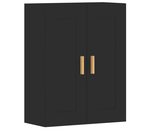 vidaXL sienas skapīši, 2 gab., melni, inženierijas koks