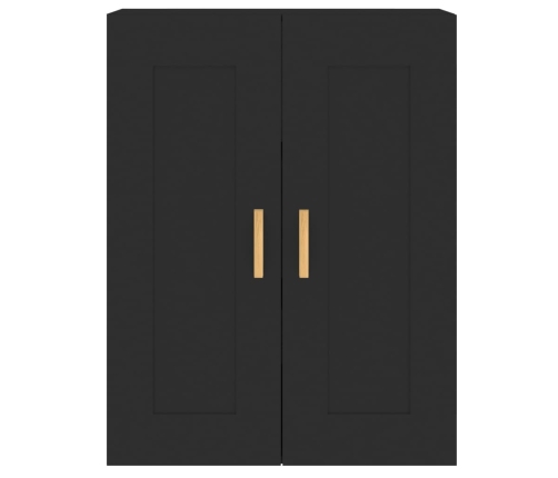 vidaXL sienas skapīši, 2 gab., melni, inženierijas koks