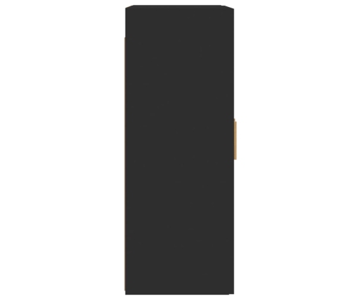 vidaXL sienas skapīši, 2 gab., melni, inženierijas koks