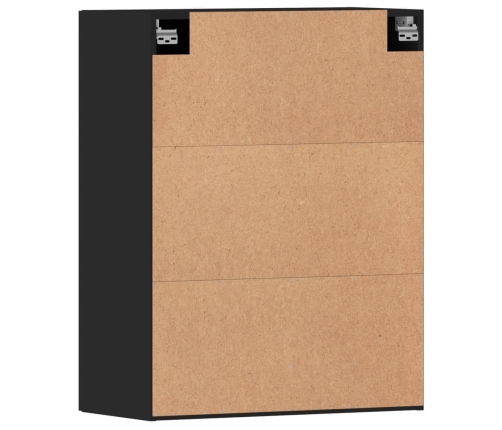 vidaXL sienas skapīši, 2 gab., melni, inženierijas koks