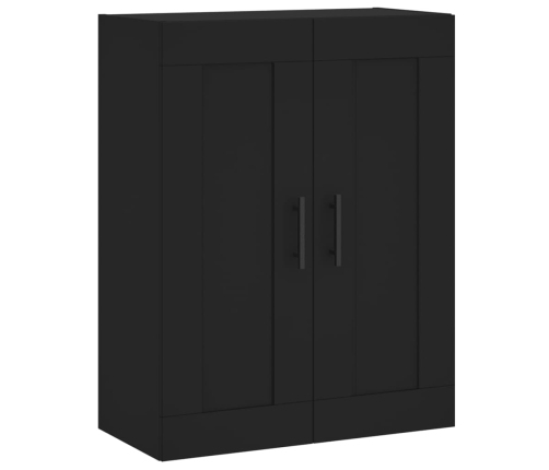 vidaXL sienas skapīši, 2 gab., melni, inženierijas koks