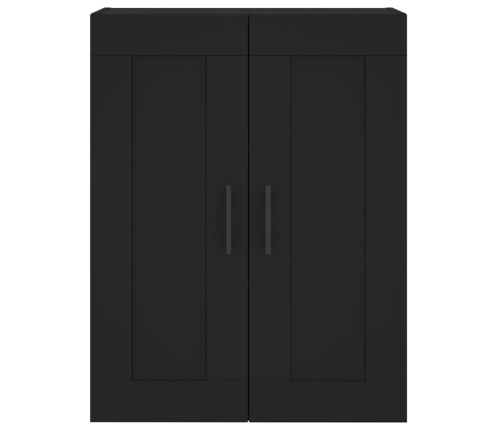 vidaXL sienas skapīši, 2 gab., melni, inženierijas koks