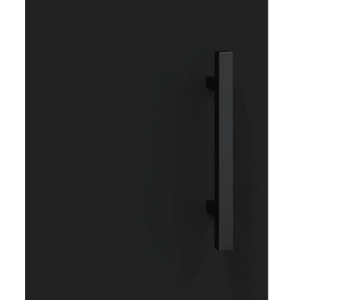 vidaXL sienas skapīši, 2 gab., melni, inženierijas koks