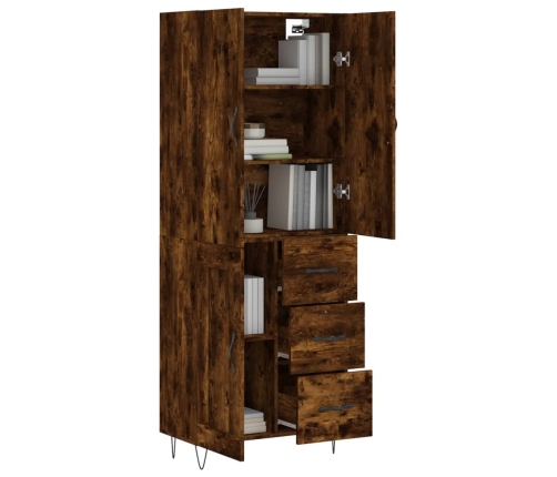 vidaXL augstais skapis, ozolkoka, 69,5x34x180 cm, inženierijas koks