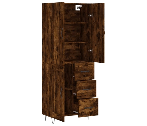 vidaXL augstais skapis, ozolkoka, 69,5x34x180 cm, inženierijas koks