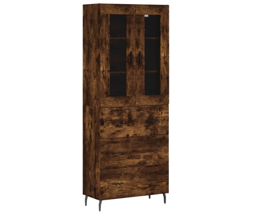 vidaXL augstais skapis, ozolkoka, 69,5x34x180 cm, inženierijas koks
