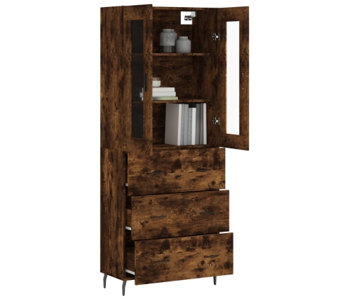 vidaXL augstais skapis, ozolkoka, 69,5x34x180 cm, inženierijas koks