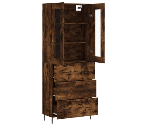 vidaXL augstais skapis, ozolkoka, 69,5x34x180 cm, inženierijas koks