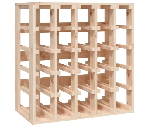 vidaXL vīna pudeļu plaukts, 58,5x33x60,5 cm, priedes masīvkoks