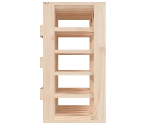 vidaXL vīna pudeļu plaukts, 58,5x33x60,5 cm, priedes masīvkoks