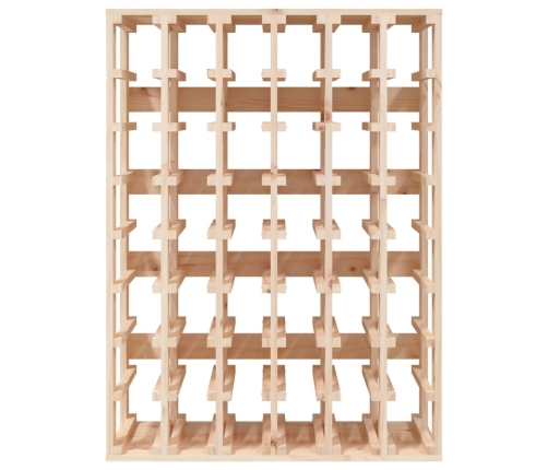 vidaXL vīna pudeļu plaukts, 70x33x94 cm, priedes masīvkoks