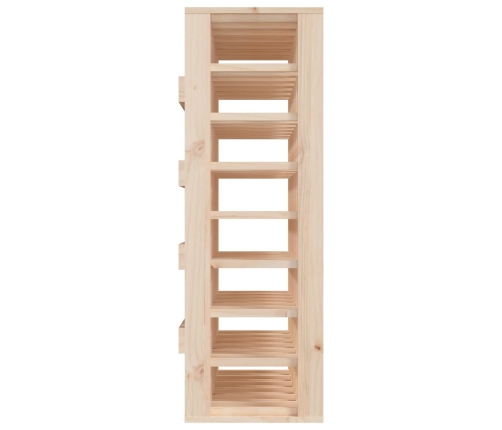 vidaXL vīna pudeļu plaukts, 70x33x94 cm, priedes masīvkoks