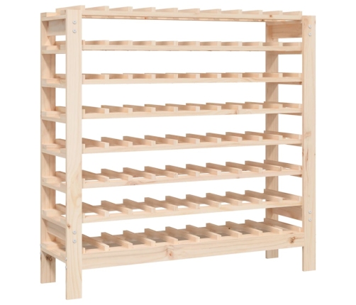 vidaXL vīna pudeļu plaukts, 109,5x30x107,5 cm, priedes masīvkoks