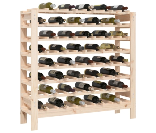 vidaXL vīna pudeļu plaukts, 109,5x30x107,5 cm, priedes masīvkoks