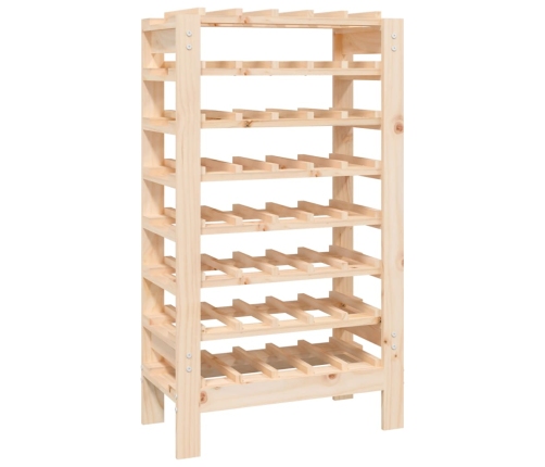 vidaXL vīna pudeļu plaukts, 61,5x30x107,5 cm, priedes masīvkoks