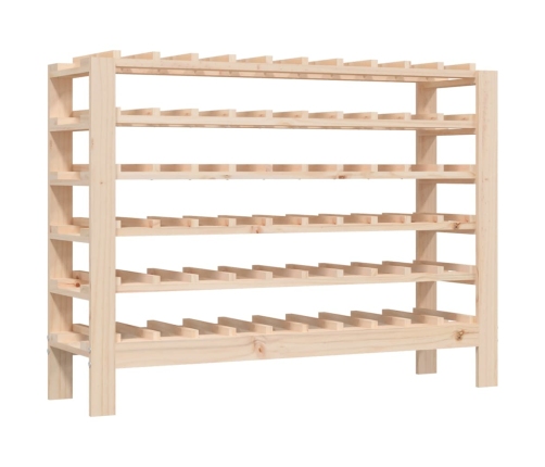 vidaXL vīna pudeļu plaukts, 109,5x30x82 cm, priedes masīvkoks