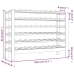 vidaXL vīna pudeļu plaukts, 109,5x30x82 cm, priedes masīvkoks