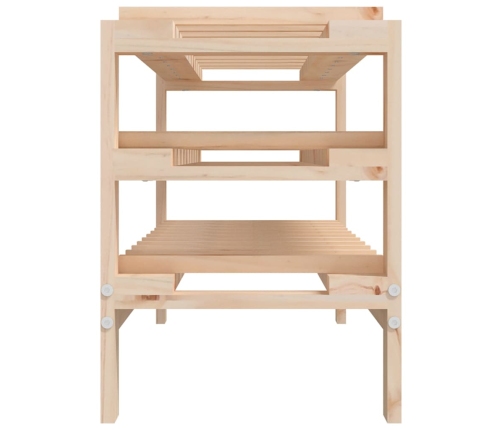 vidaXL vīna pudeļu plaukts, 109,5x30x42 cm, priedes masīvkoks