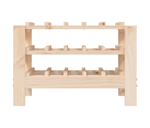 vidaXL vīna pudeļu plaukts, 61,5x30x42 cm, priedes masīvkoks