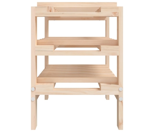 vidaXL vīna pudeļu plaukts, 61,5x30x42 cm, priedes masīvkoks